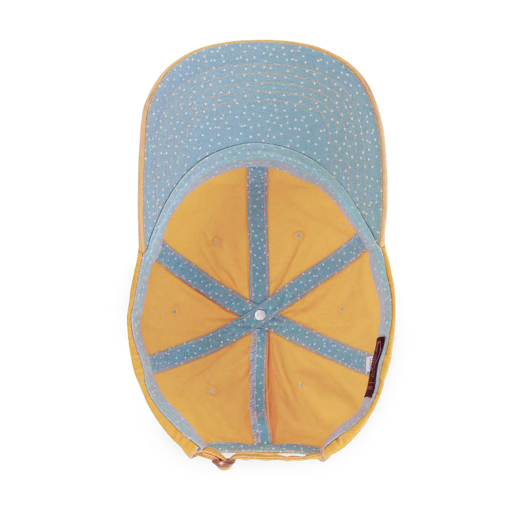 Women's Pigment-Dyed Cap with Fashion Undervisor (Embroidery) with Concealed Ponytail Opening
