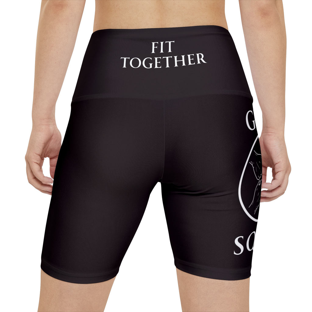 Gym Squad Women's Workout Shorts — 'Fit Together' Graphic AOP Activewear