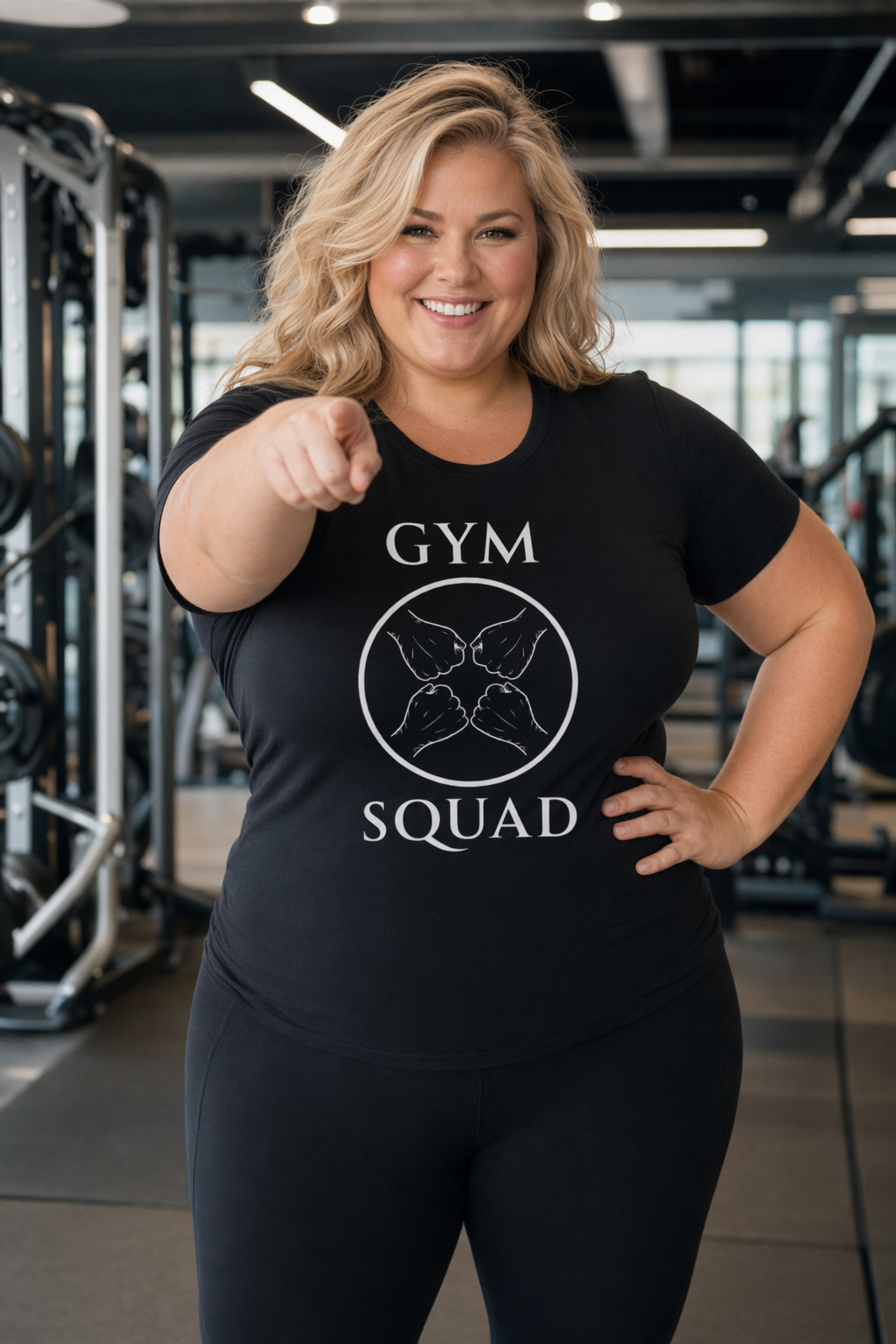 Gym Squad Women’s Cooling Performance Tee.  Fit Together logo included on back.