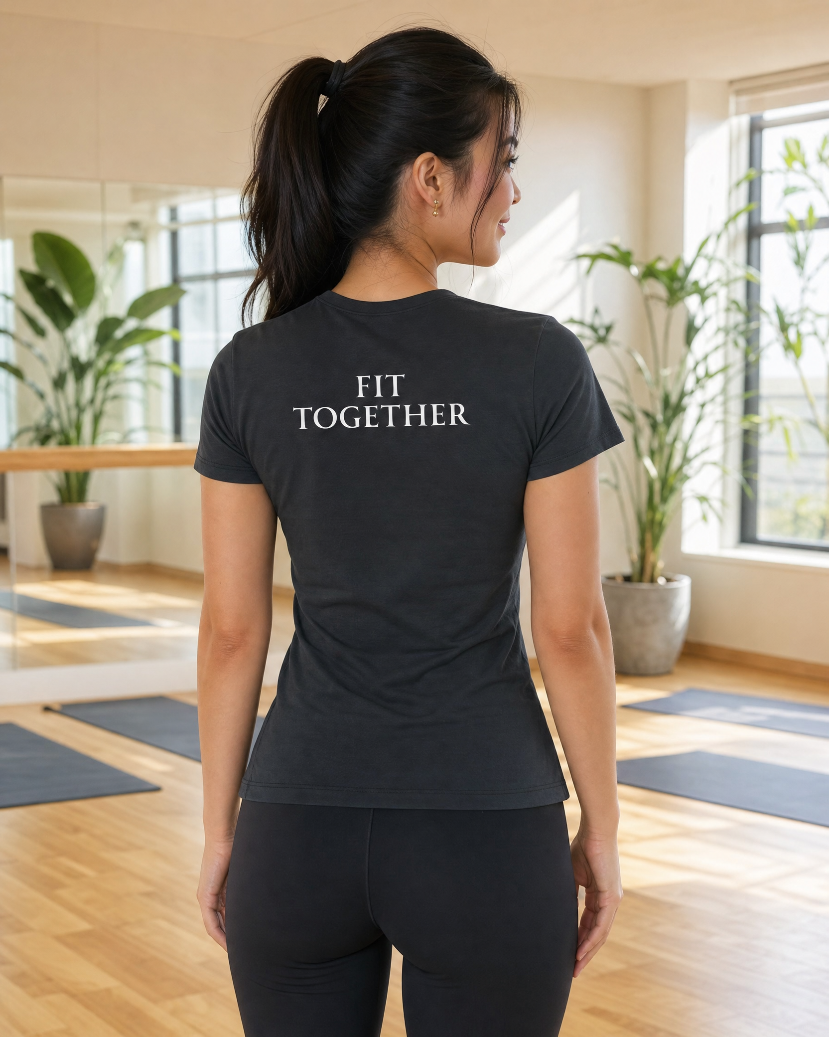 Gym Squad Women’s Cooling Performance Tee.  Fit Together logo included on back.