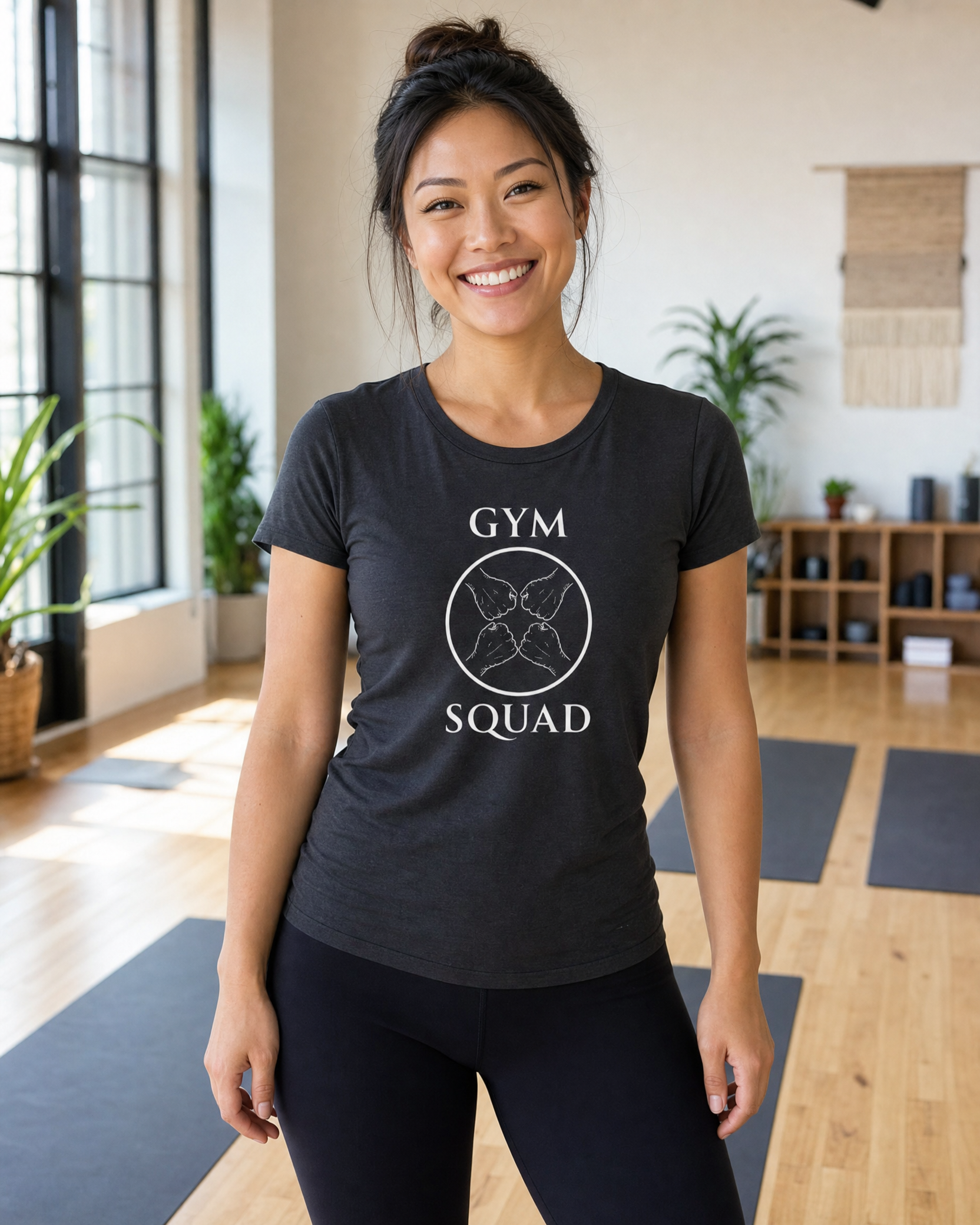 Gym Squad Women’s Cooling Performance Tee.  Fit Together logo included on back.