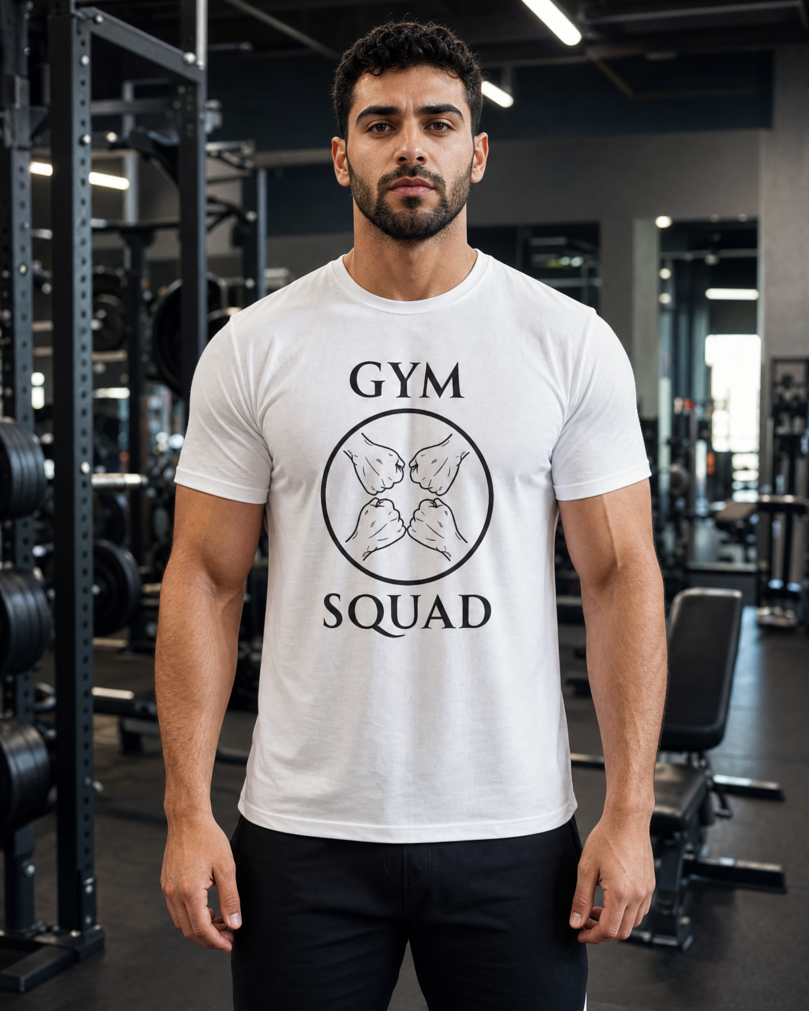 Gym Squad Moisture-Wicking Tee — 'Fit Together' Workout Shirt