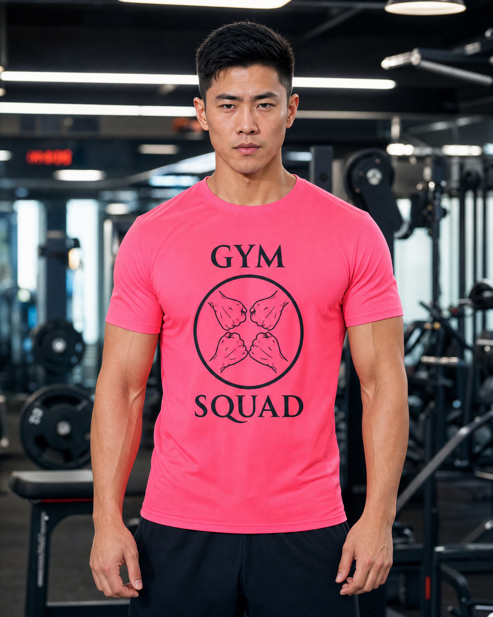Gym Squad Moisture-Wicking Tee — 'Fit Together' Workout Shirt