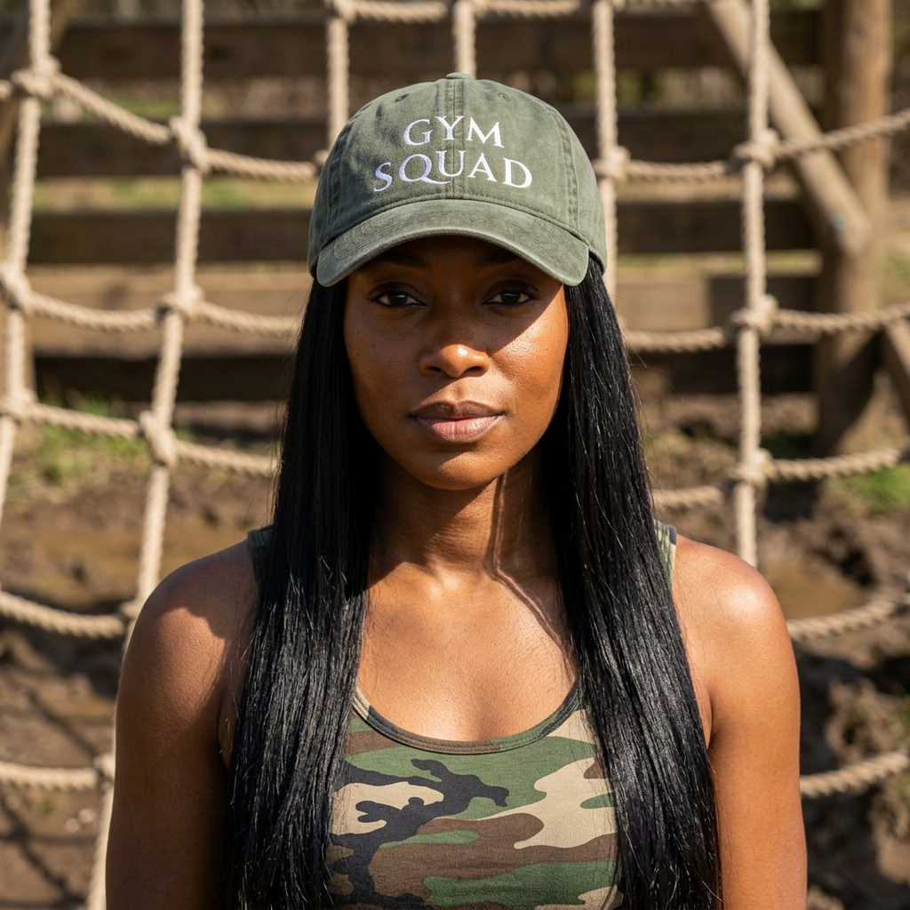 Women's Pigment-Dyed Cap with Fashion Undervisor (Embroidery) with Concealed Ponytail Opening
